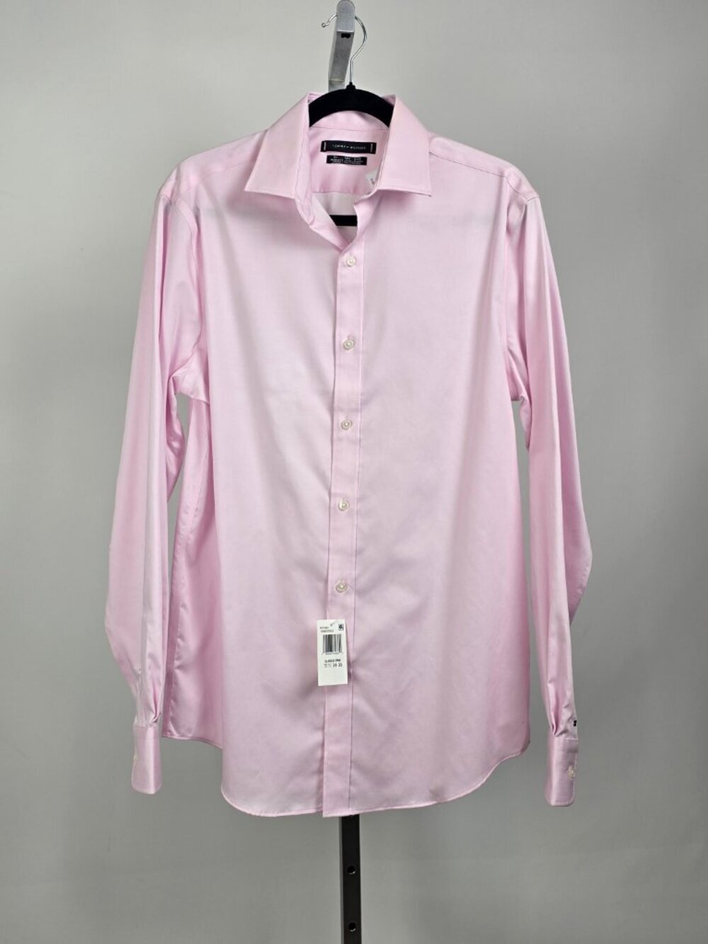 Tommy Hilfiger Pink Dress Shirt TH Flex Stretch Regular Fit NWT Size M